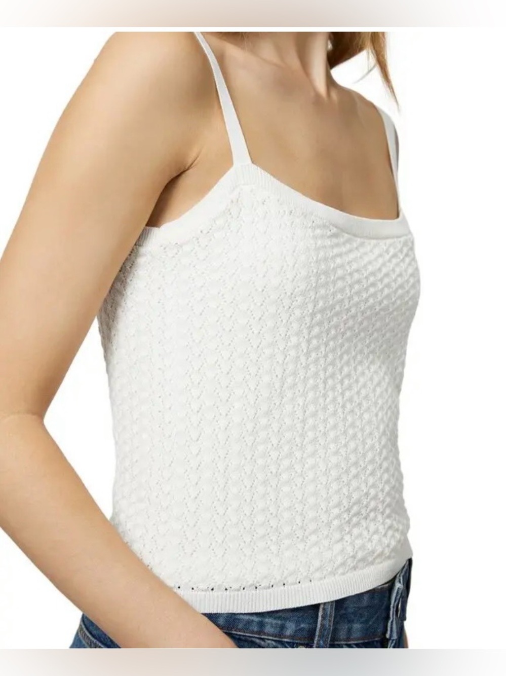 FRENCH CONNECTION
Pointelle Knit Camisole Cream color Women Size Xl
